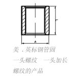美 .英标钢管固  一头螺纹  一头加长螺纹产品