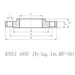 ANSI 600 Ib/sq.in.RF-SO