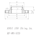 ANSI 150 Ib/sq.in.RF-WN-STD