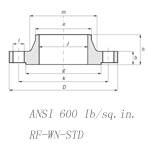 ANSI 600 Ib/sq.in.RF-WN-STD