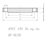 ANSI 150 Ib/sq.in.RF-BLND