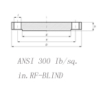 ANSI 300 Ib/sq.in.RF-BLND